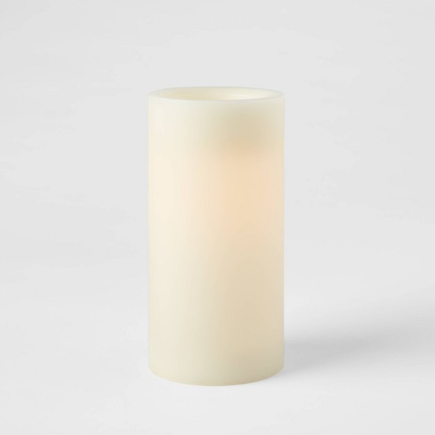 X 3 quot Led Flameless Black Wick Candle Cream