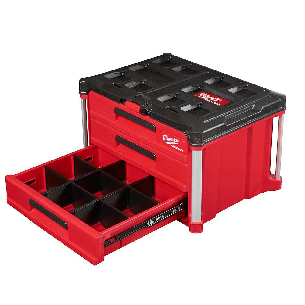 Milwaukee PACKOUT Drawers Tool Box 3 Drawer Bundle 48-22-8443X2 from Milwaukee