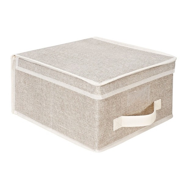 Simplify Medium Non Woven Storage Box Off white 25420 fej