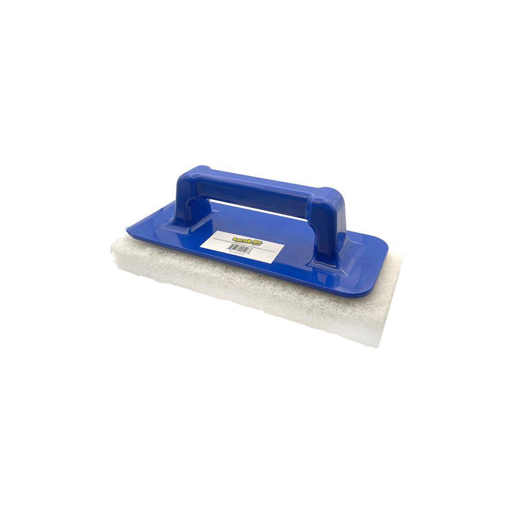 Heavy Duty Commercial Grade Scrub Dr. Scrub Pad Holder with Scraper Edge including 4 pack Multi-surface Scrub Pads SP-HLDR