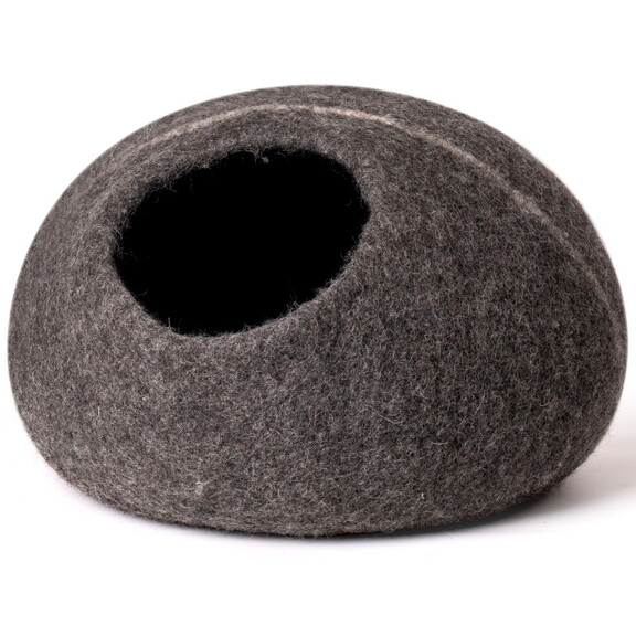 Cat Cave Bed  Handmade Wool Cat Bed Cave with Mous...