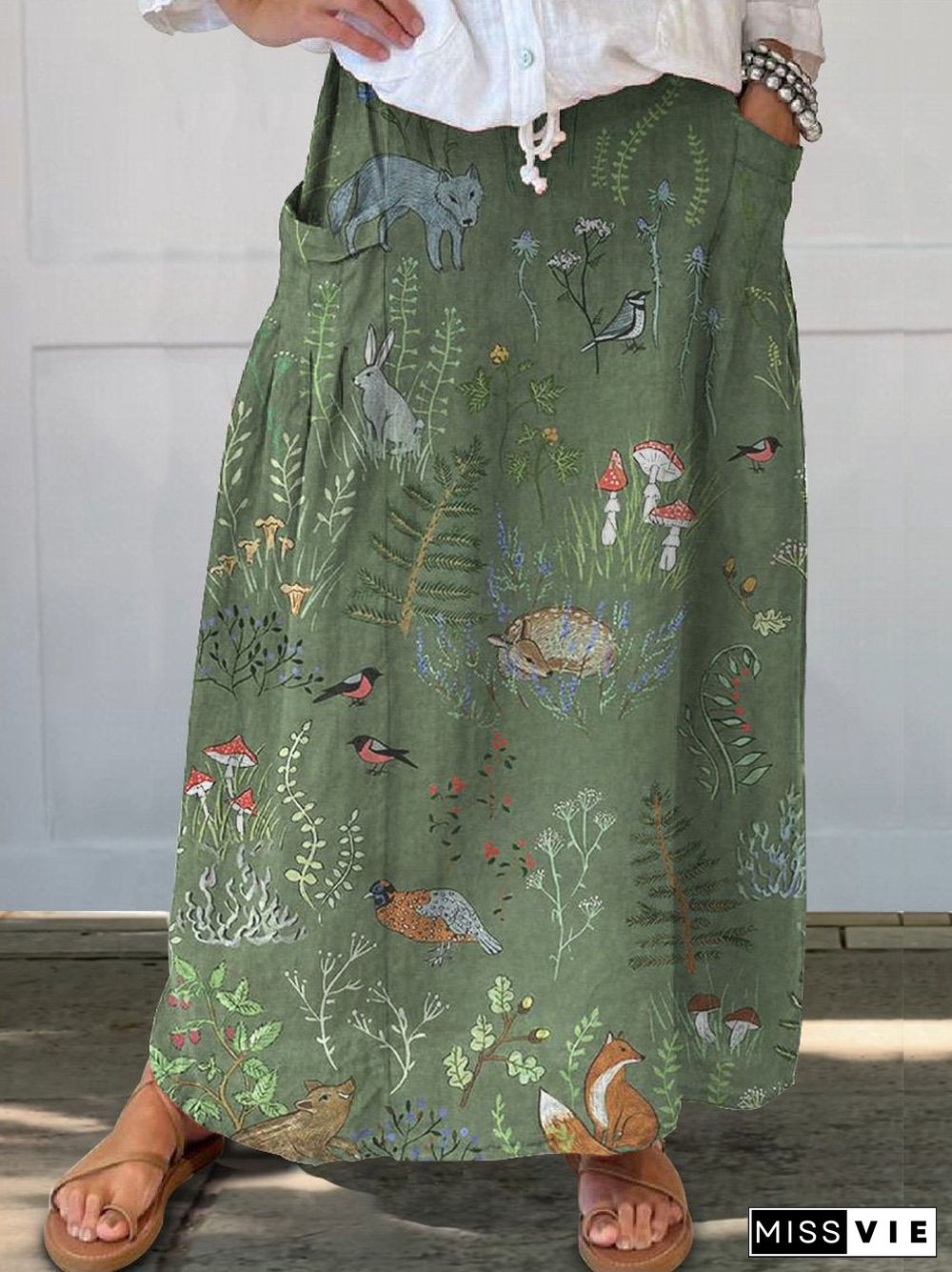 Women's Printed Vintage Skirt