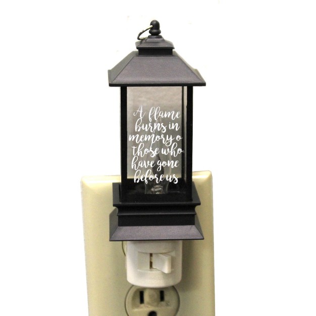 Christmas Memorial Lantern Night Light One Nightlight 6 0 Inches Bereavement Electric 160216 Plastic Black