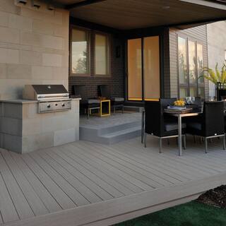 Trex Select 1 in. x 5-12 in. x 16 ft. Pebble Grey Grooved Edge Capped Composite Decking Board PG010616SG01