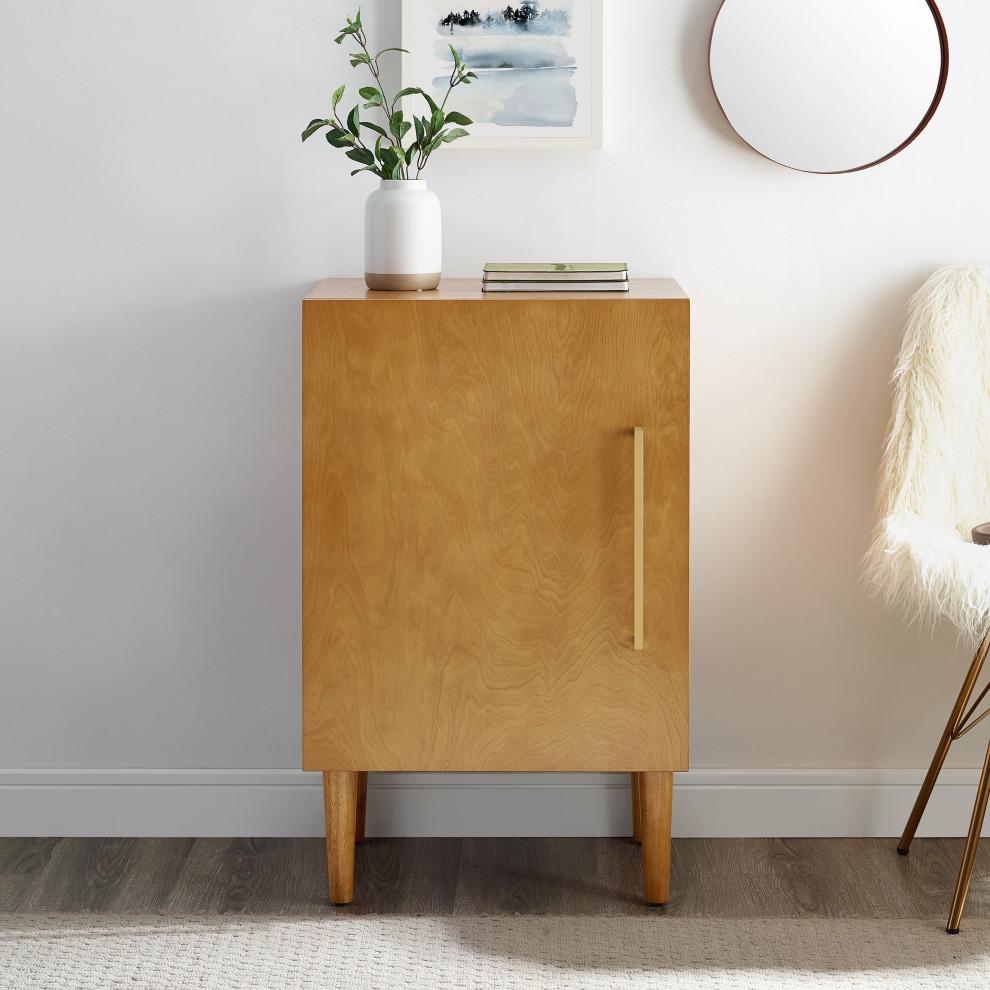 Everett Record Player Stand   Midcentury   Media Cabinets   by Crosley  Houzz