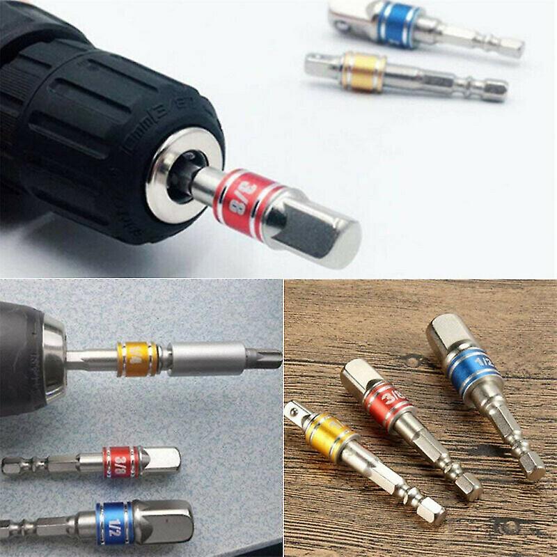 3pcs Screwdriver Hex Shank Quick Release Screw Driver Bit Holder Extension Bar Socket Bit Adapter Electric Drill Accessories