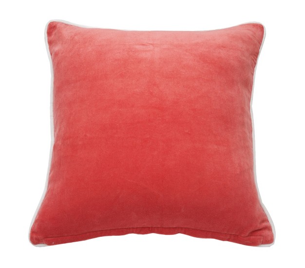 C amp f Home Flamingo Coral Velvet Pillow