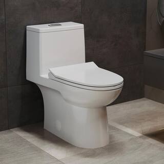 Swiss Madison Daxton 1-piece 1.11.6 GPF Dual Flush Elongated Toilet in White Seat Included SM-1T126