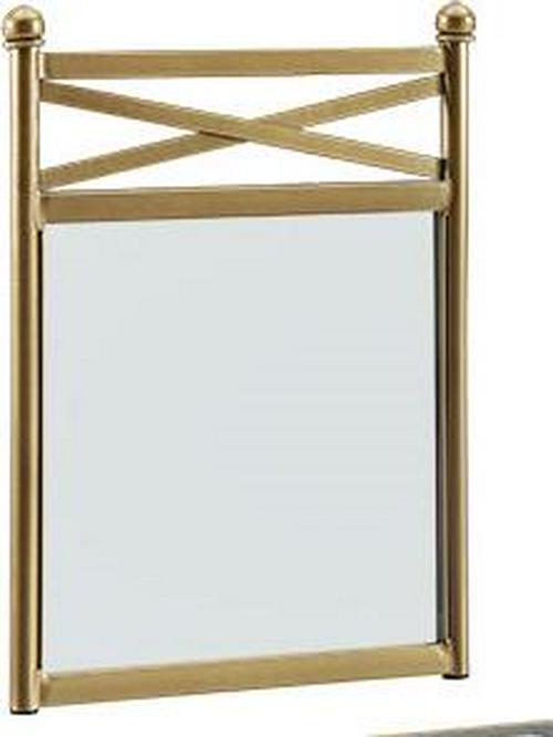 Mainstays Gold Metal Vanity with Wall Mirror and Upholstered Stool  Crowdfused