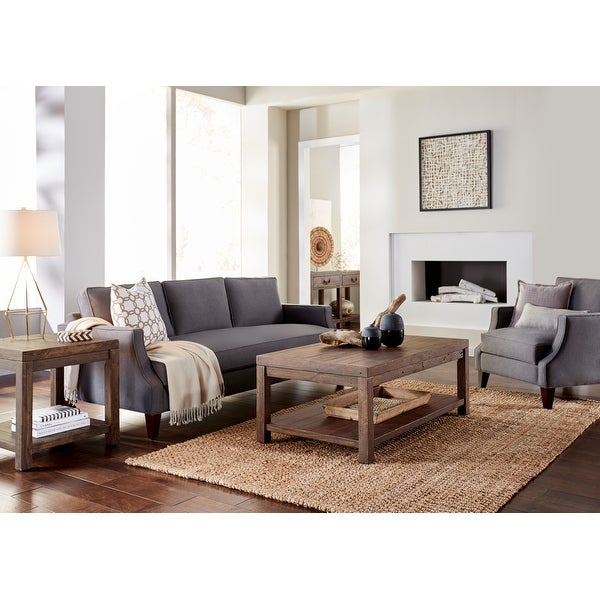 Craster Reclaimed Wood Rectangular Coffee Table in Smoky Taupe