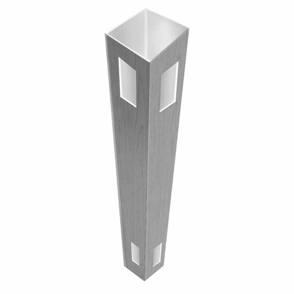 Barrette Outdoor Living 5 in. x 5 in. x 9 ft. Driftwood Gray Vinyl Fence Corner Post 73025736