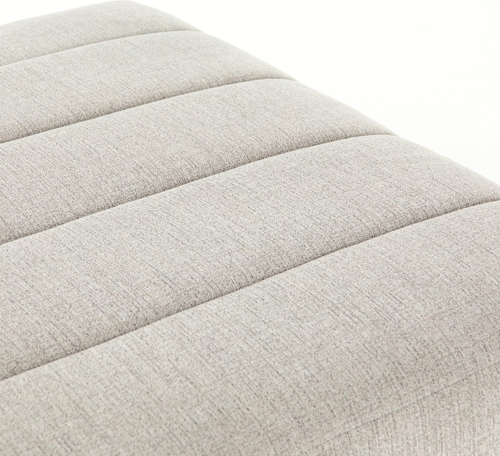 Langham Channel Tufted Square Ottoman   Transitional   Footstools And Ottomans   by Zin Home  Houzz