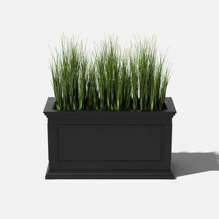 Veradek Brixton Series 33 in. L Black Plastic Planter BXVLG33B