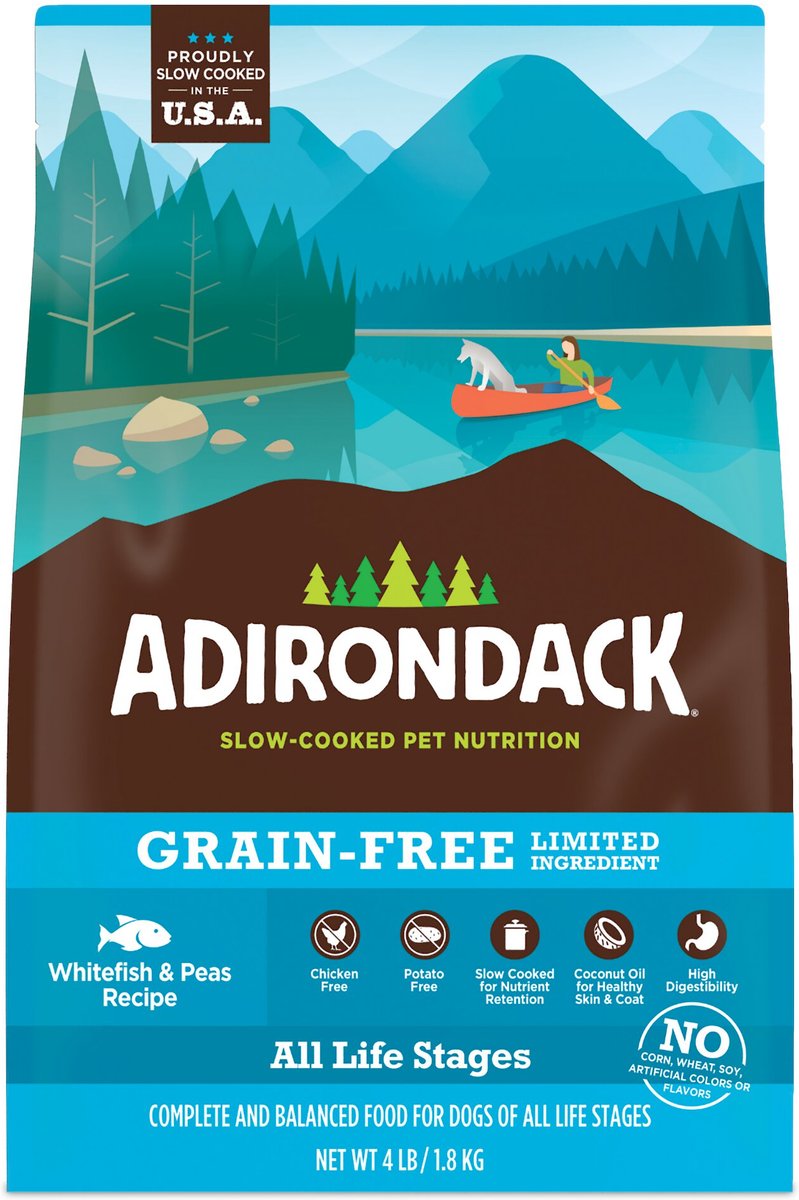 Adirondack Limited Ingredient Whitefish and Peas Recipe Grain-Free Dry Dog Food