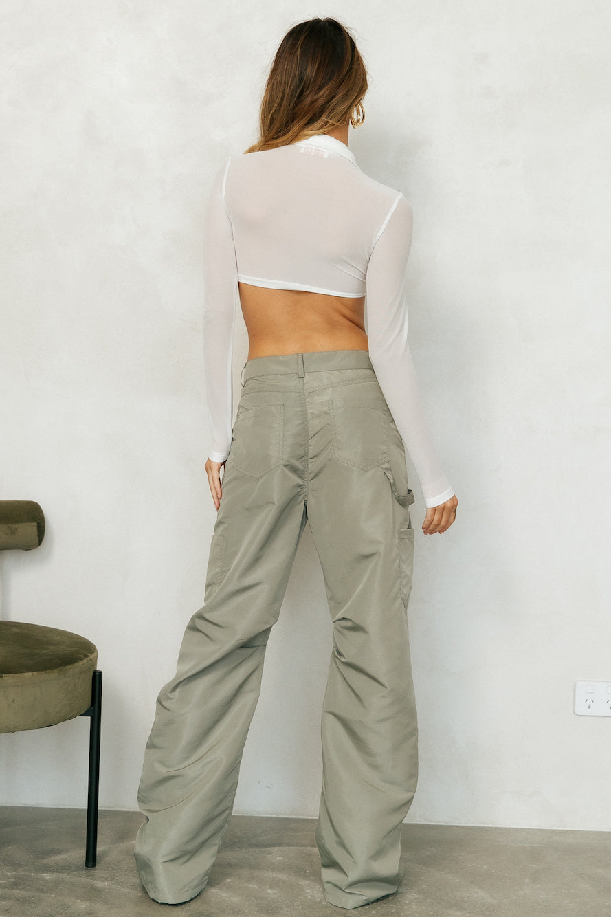 Do Not Disturb Mode Sheer Crop White