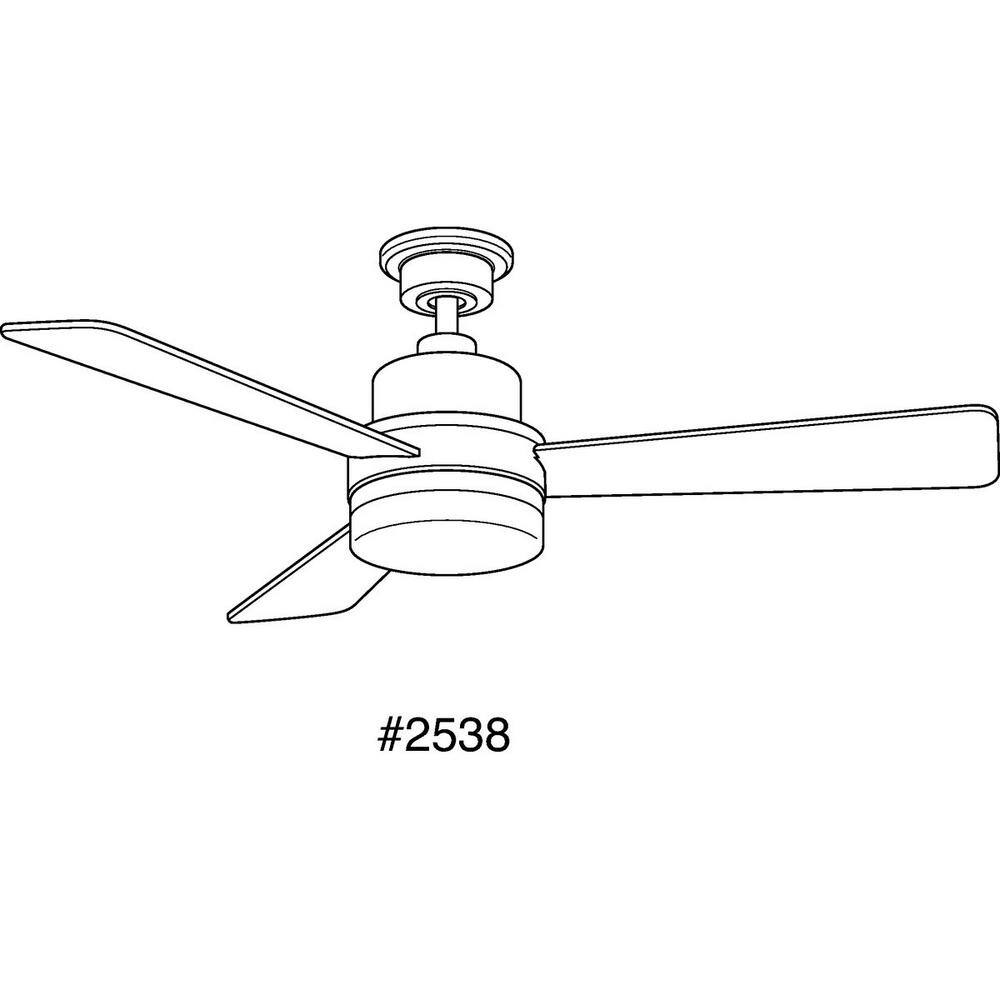 Progress Lighting Trevina Collection 52 in. LED Indoor Brushed Nickel Modern Ceiling Fan with Light Kit P2556-0930K