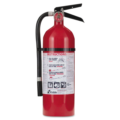 Kidde Pro 210 Fire Extinguisher， 2-A， 10-B:C， 4 lb (21005779)