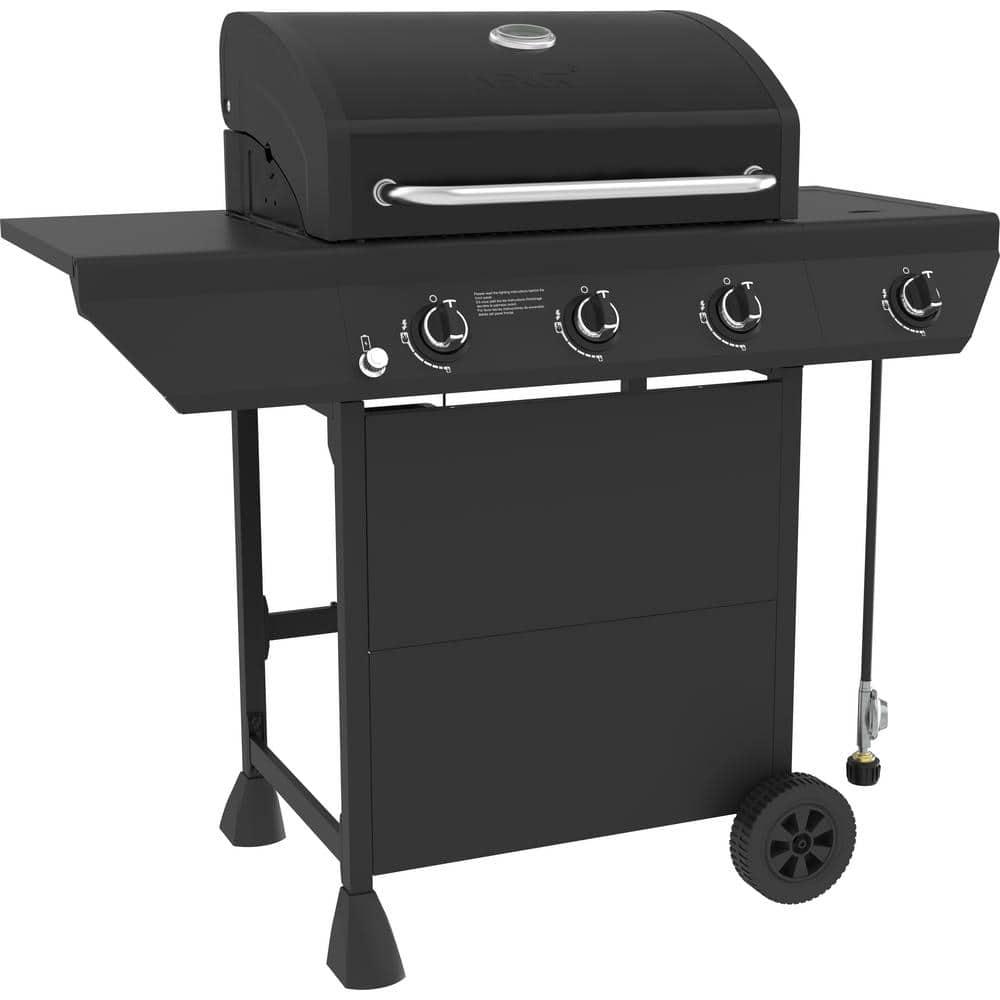 Nexgrill 3Burner Propane Gas Grill in Black with Side Burner