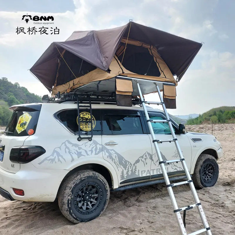 Waterproof  Auto Quick Opening 4WD Offroad Car Camping Soft  Roof Top Tent from roof tent factory ready to ship with Sun Shelter