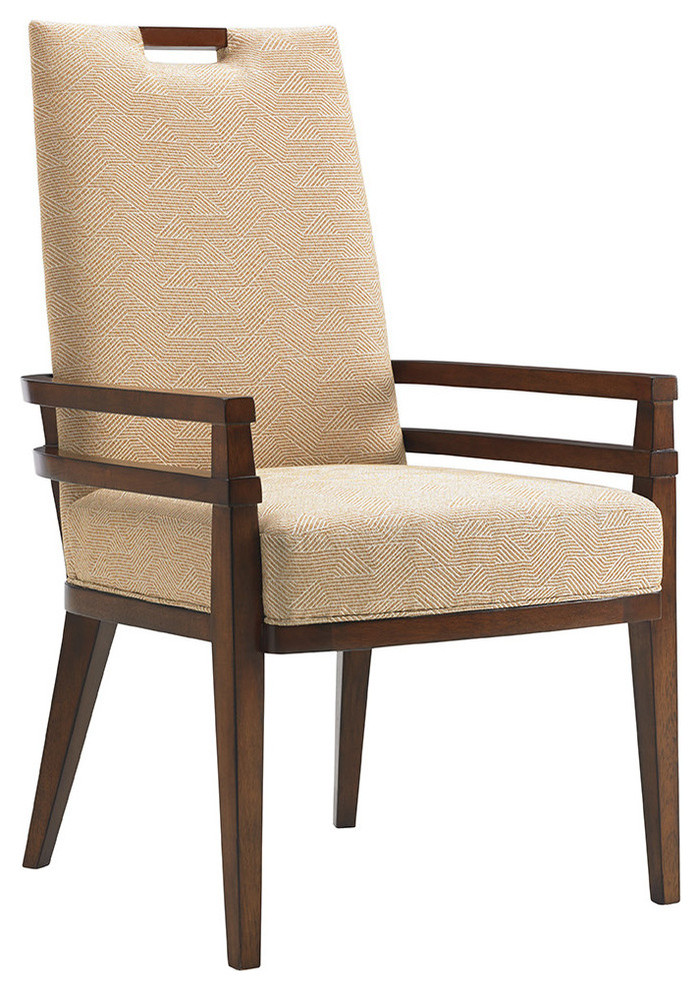 Emma Mason Signature Oak Haven Arm Chair in Cresting Waves (Set of 2)   Transitional   Dining Chairs   by Emma Mason  Houzz