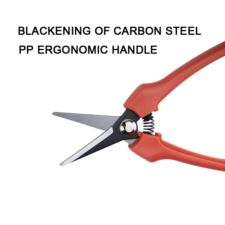 High Quality Garden Tool Carbon Steel Blade Hand Bypass Garden Scissors