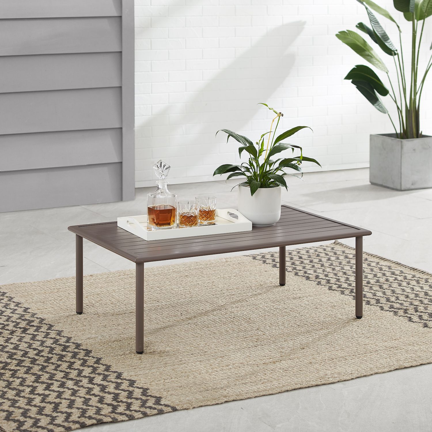 Crosley Cali Bay Outdoor Metal Coffee Table