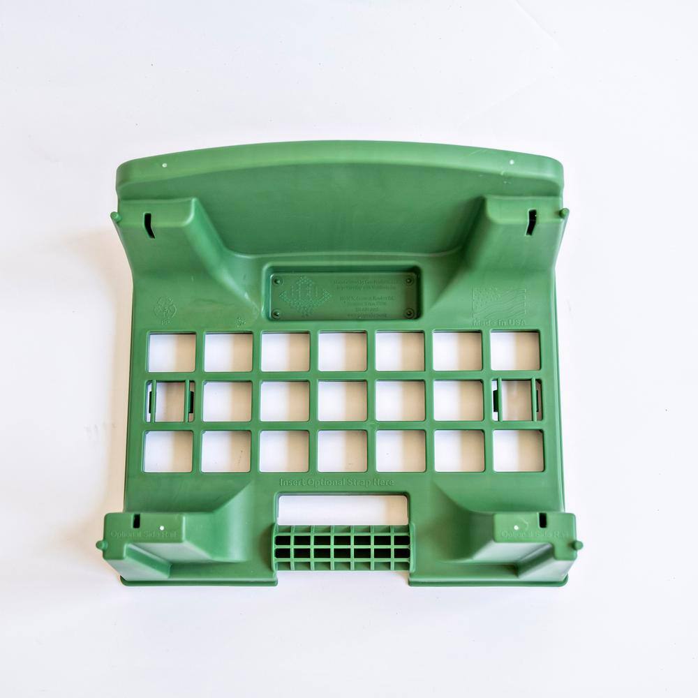 VARDEN P100 8 in. x 15.3 in. x 6 in. Green Plastic Retaining Wall Blocks (Box of 10) VG-P100SR-310