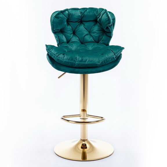 A A Furniture Swivel Bar Stools Set of 2  Velvet C...