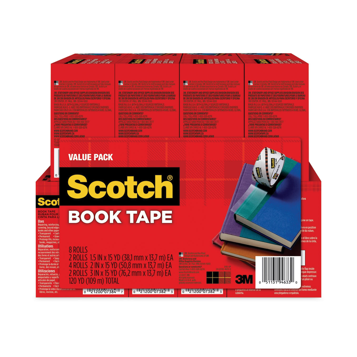 Book Tape Value Pack by Scotchandreg; MMM845VP