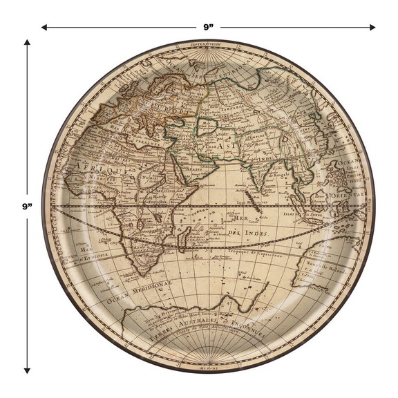 Beistle 59984 Around The World Plates  9