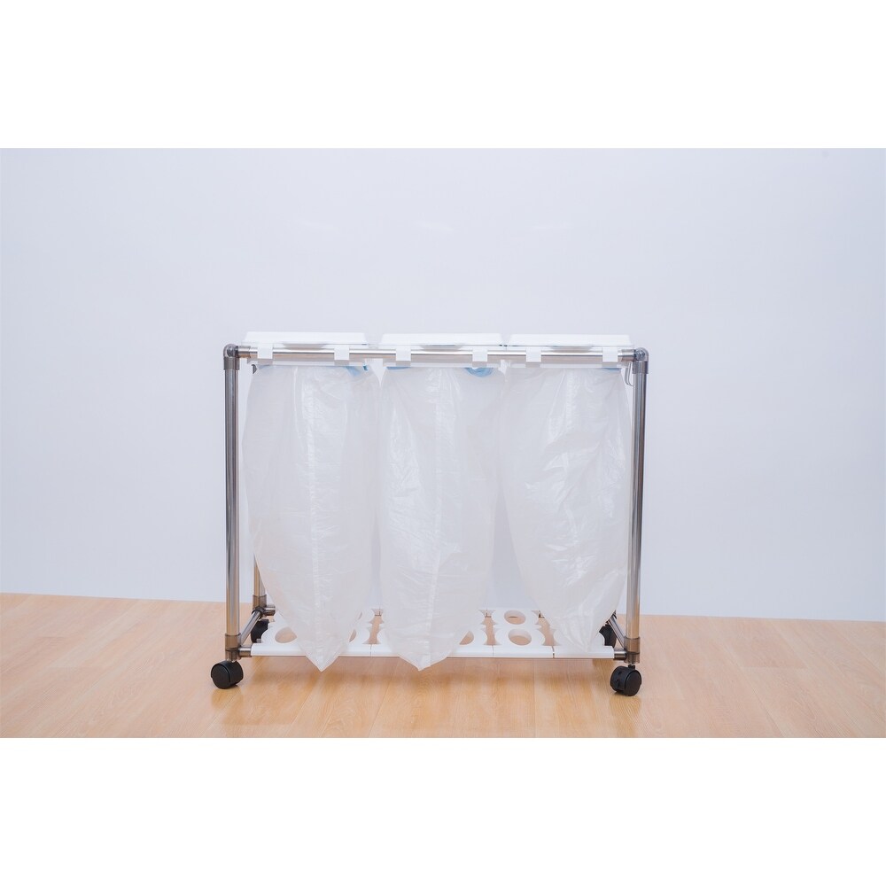 Organize It  3 Compartment Recycling Trash Can