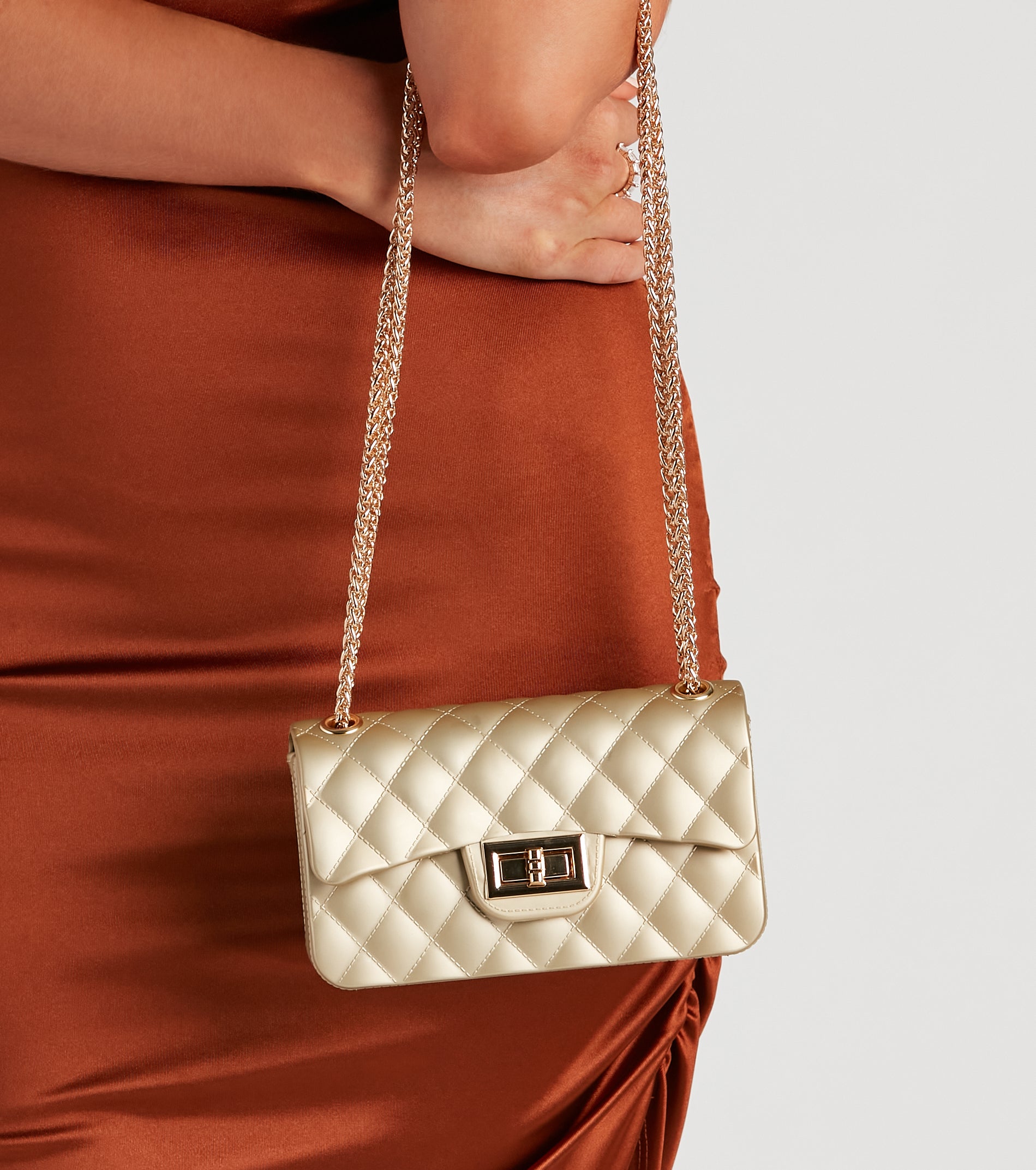 Casual Glam Quilted Jelly Purse