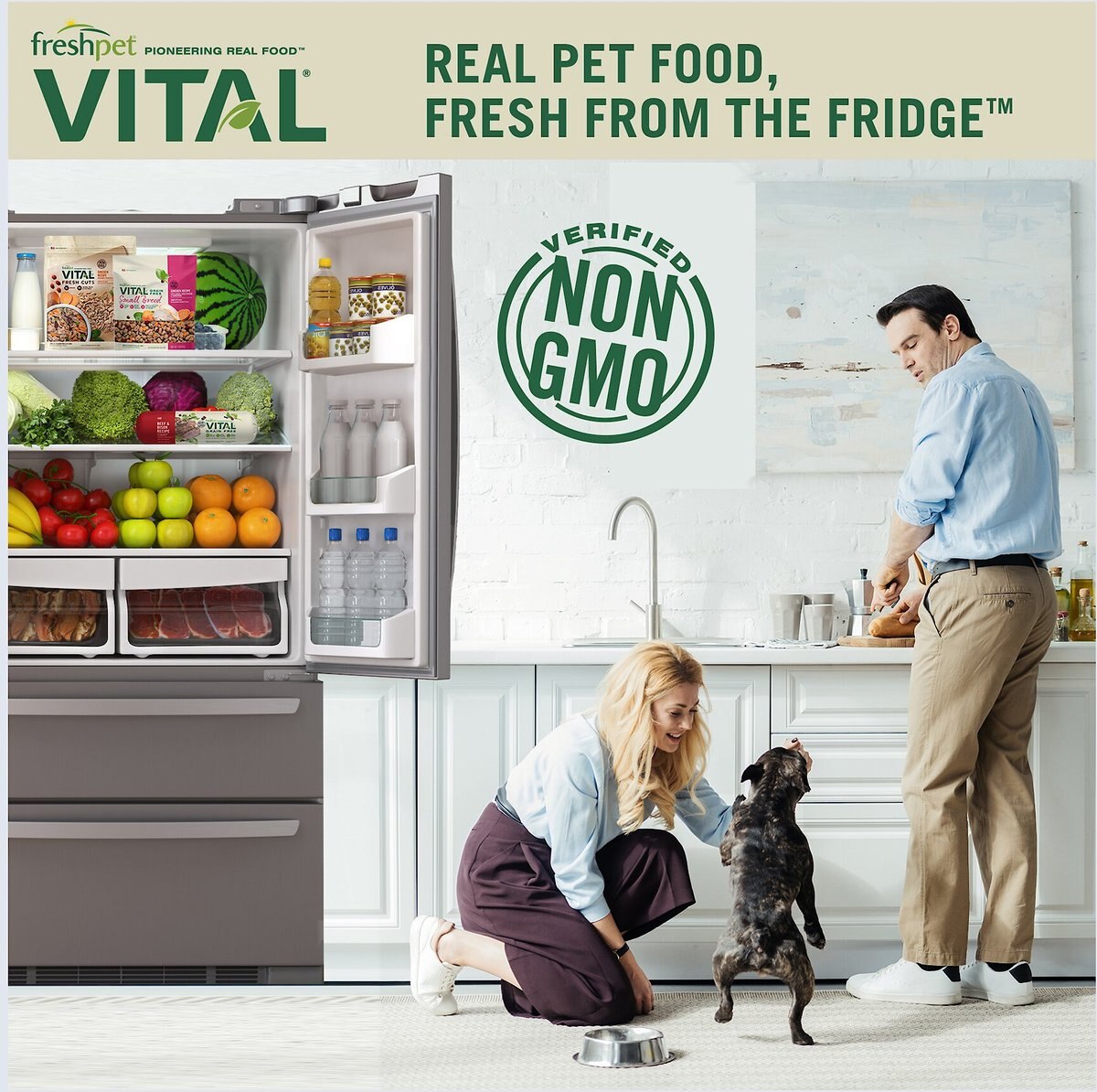 Freshpet Vital Chicken， Beef， Salmon and Egg Recipe Grain-Free Fresh Dog Food