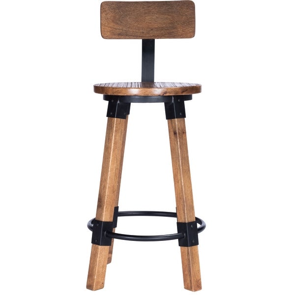 Sturdy Wood and Metal Counter Stool - 37.75