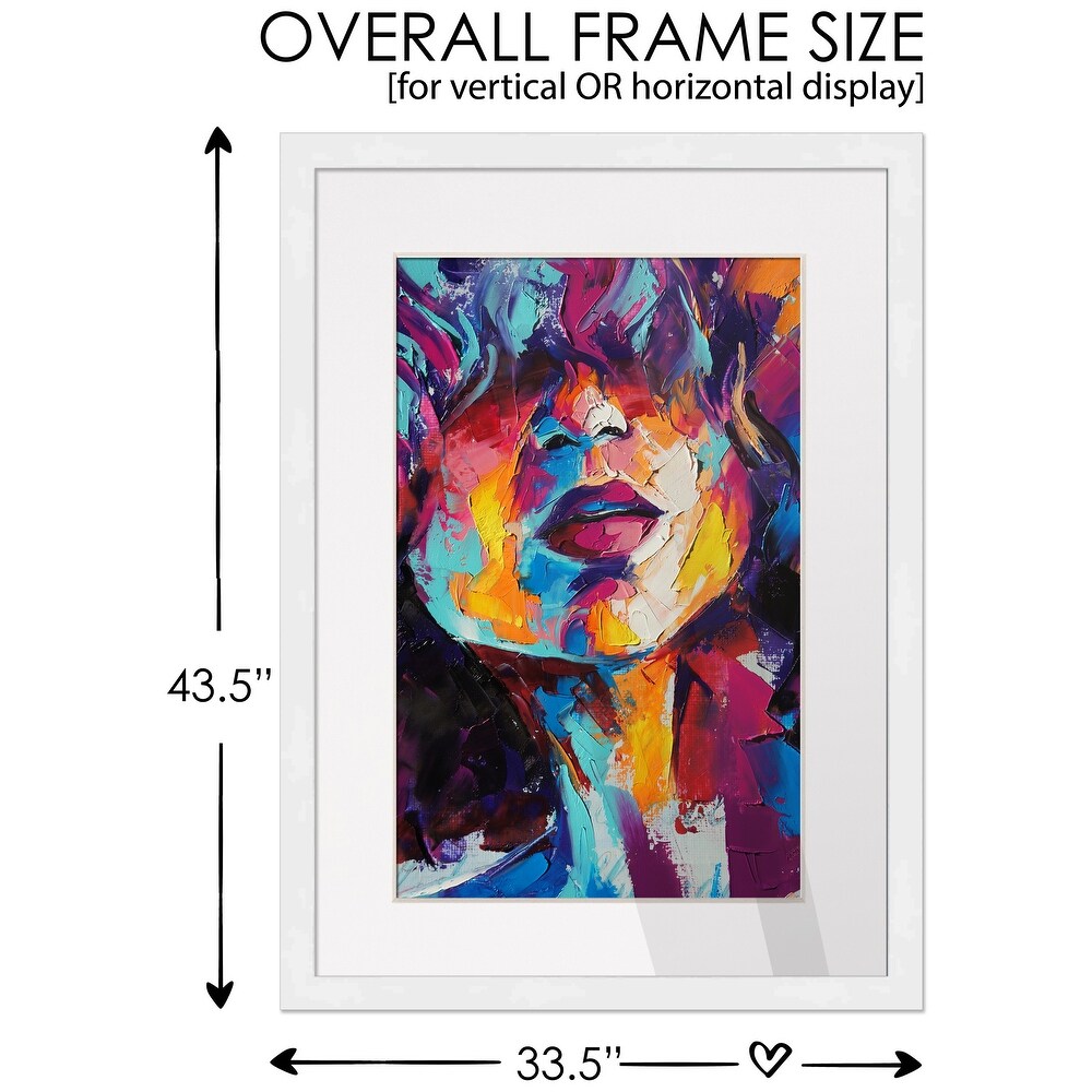 32x42 White Picture Frame with 29.5x39.5 White Mat Opening for 30x40