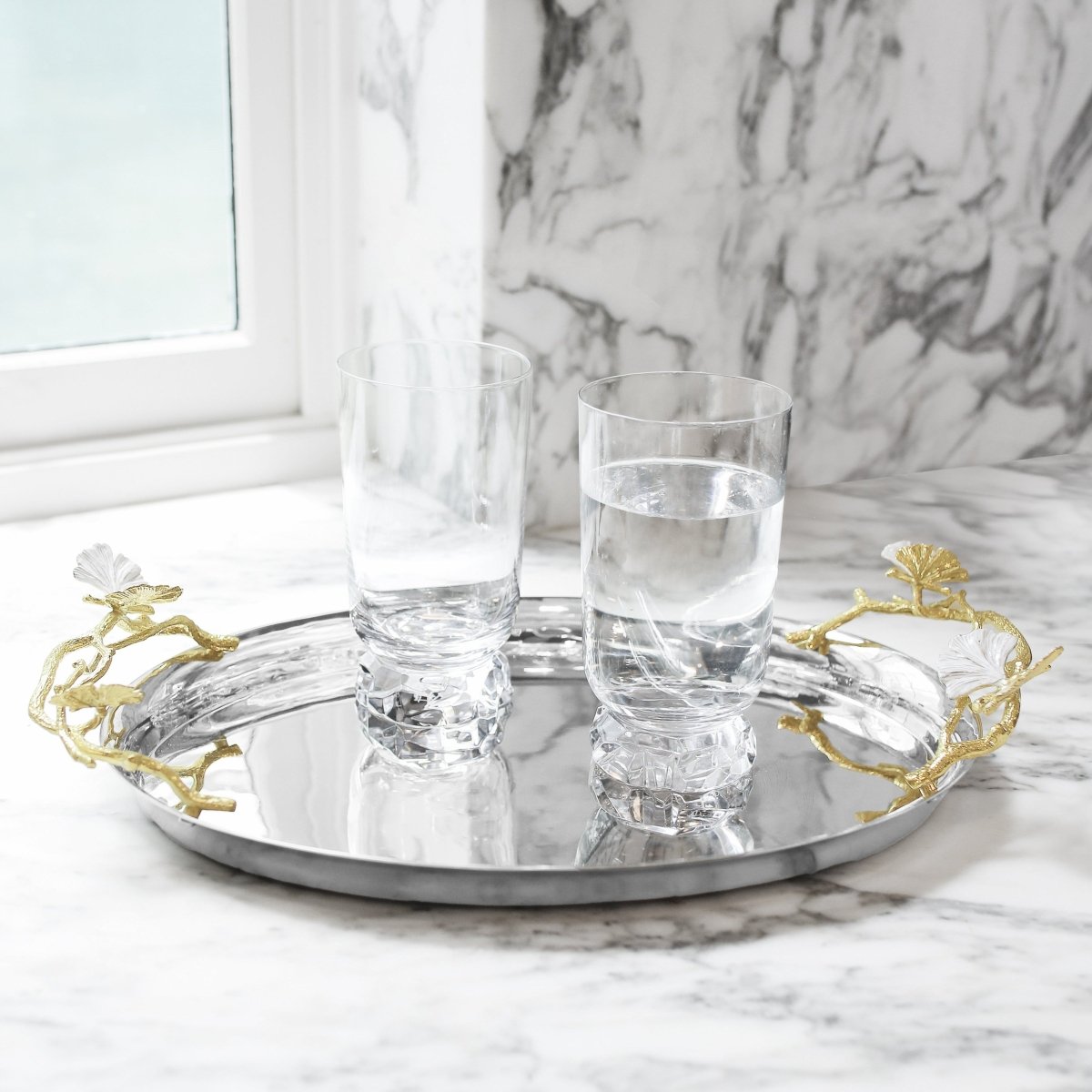 Butterfly Ginkgo Gold Tray