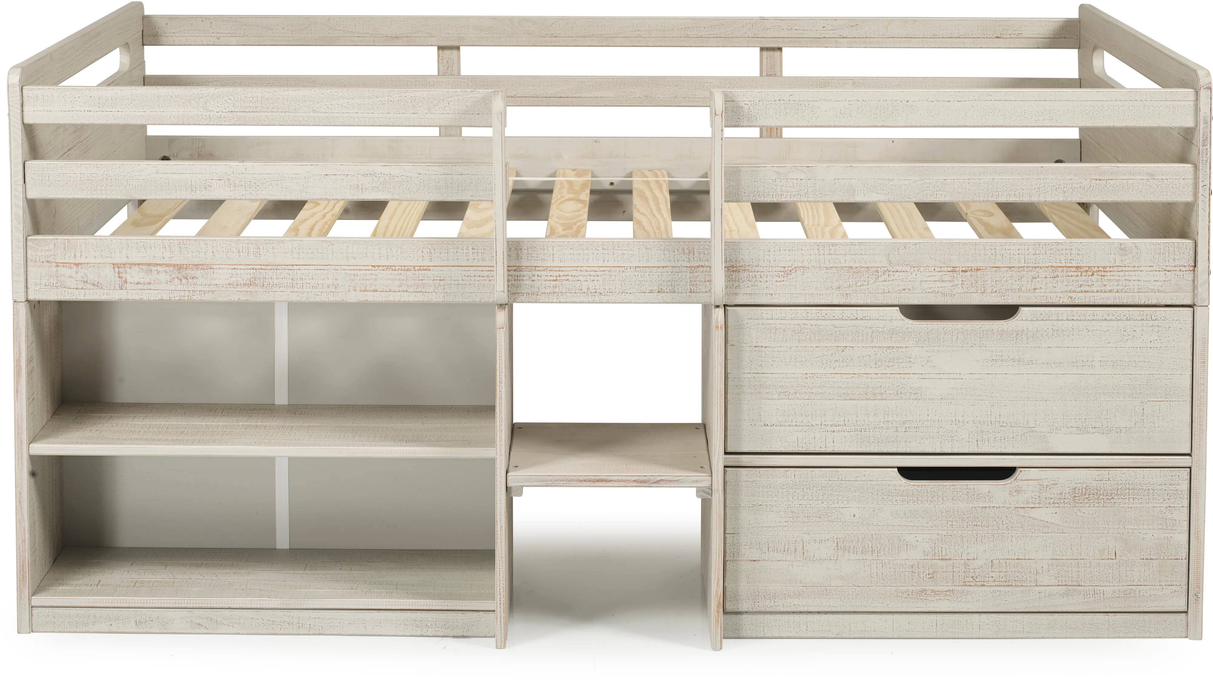 Light Gray Twin Low Loft Bed