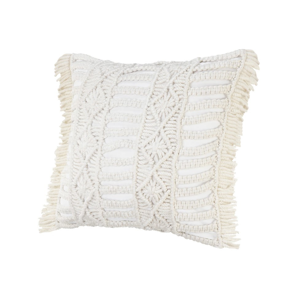 Desert Fields Handmade Macrame Indoor Outdoor Throw Pillow