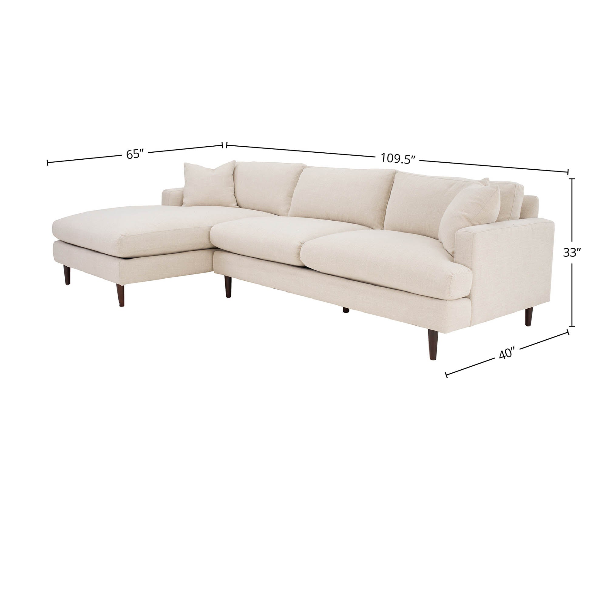 Custom Martha Left Sectional Sofa Frame