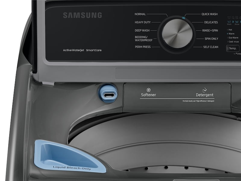 Samsung WA45T3400AP 4.5 Cu. Ft. Capacity Top Load Washer With Active Waterjet In Platinum