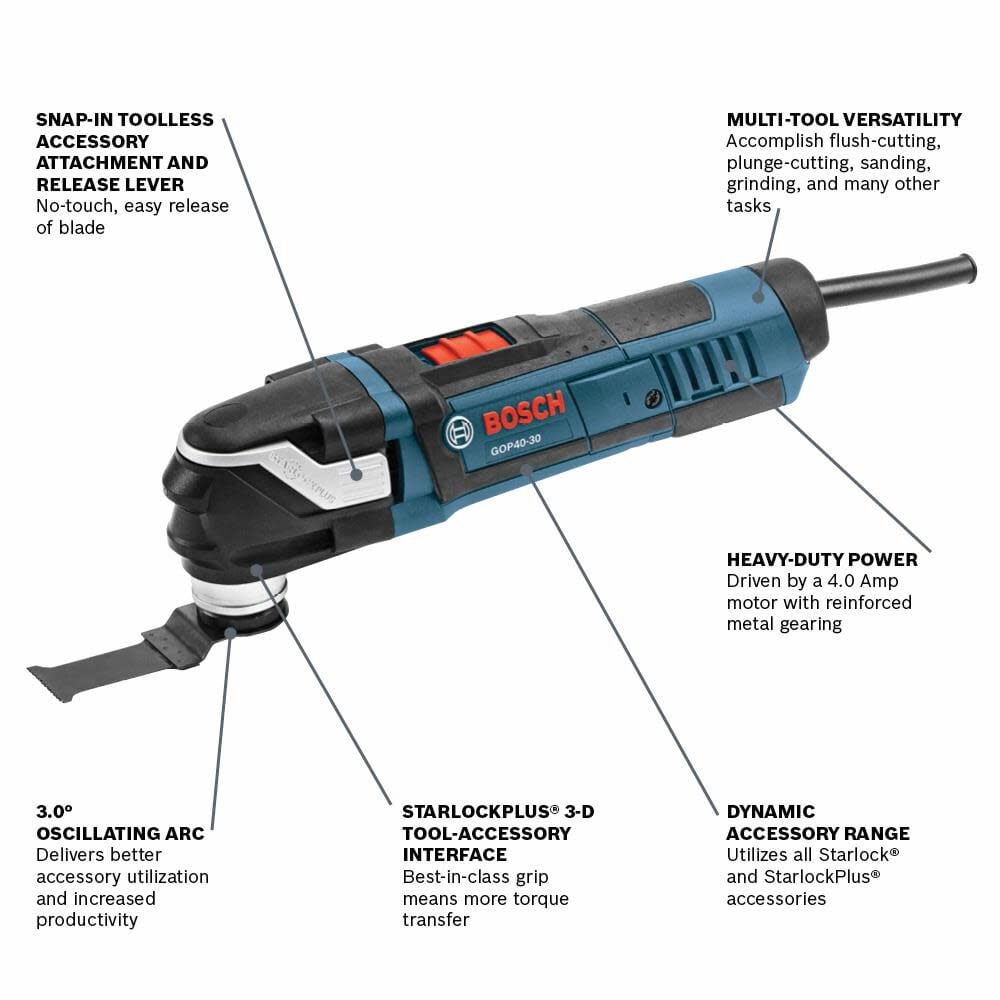 Bosch 32 pc. StarlockPlus Oscillating Multi-Tool Kit GOP40-30C from Bosch