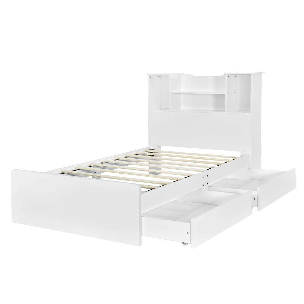 Twin Size Storage Platform Bed Frame