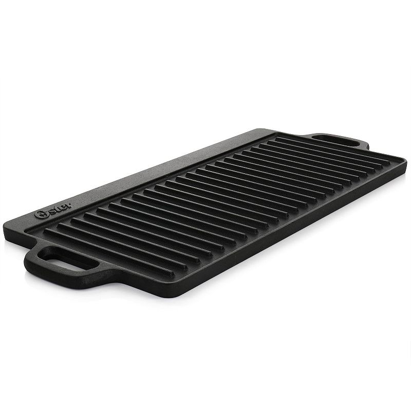 Oster Cocina Castaway Pre-Seasoned 18in x 9in Cast Iron Reversible Griddle