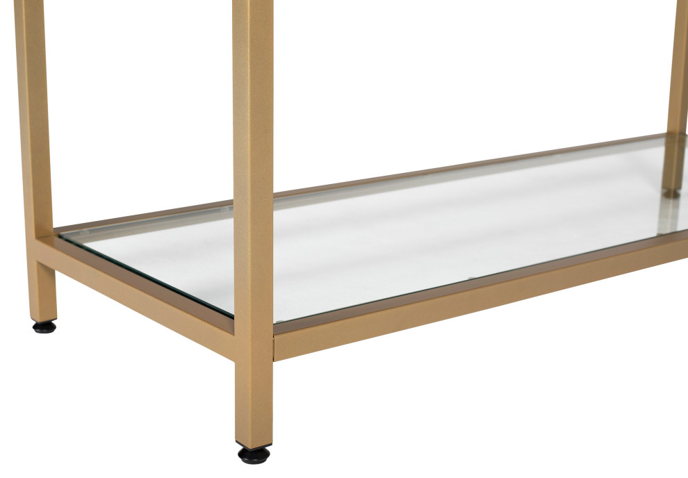 Camber 2 Tier Console  with Metal Frame   Contemporary   Console Tables   by Homesquare  Houzz