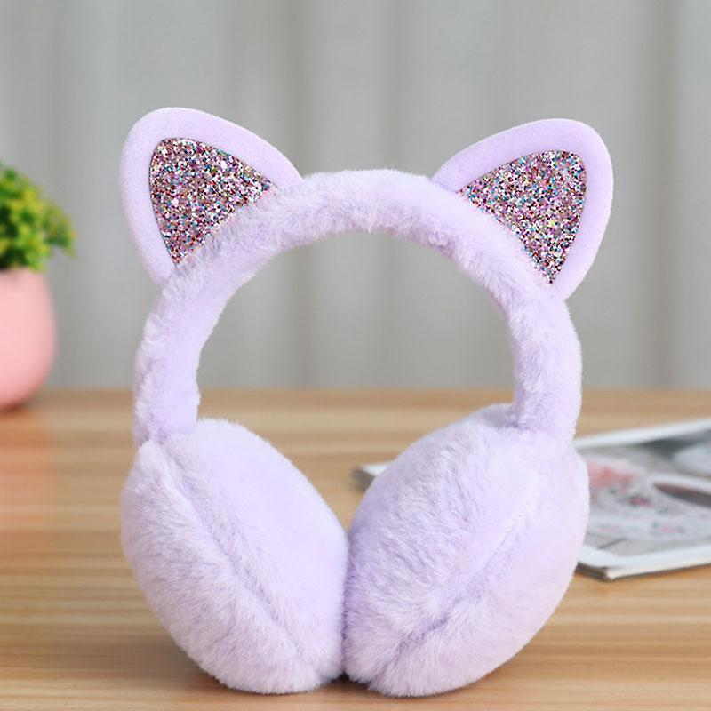 Women Fur Winter Warmer， Cat Earmuffs