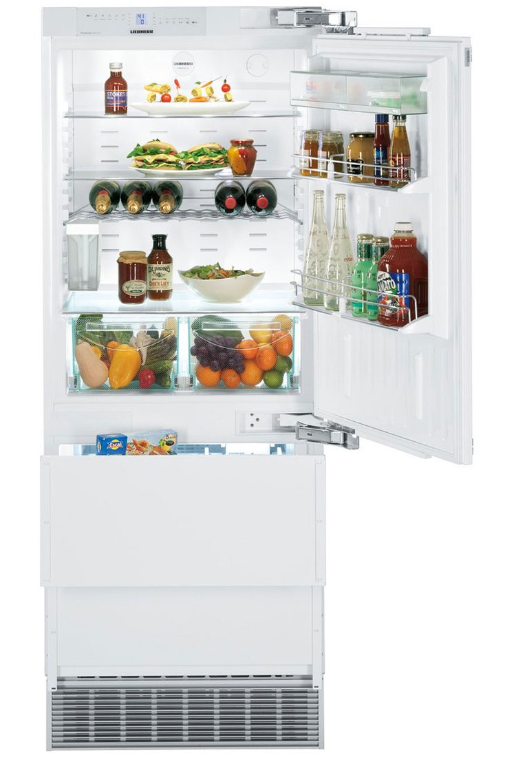 Liebherr 14.1 Cu. Ft. Built-In Refrigerator-Freezer with Right-Hinge， NoFrost and Custom Panels