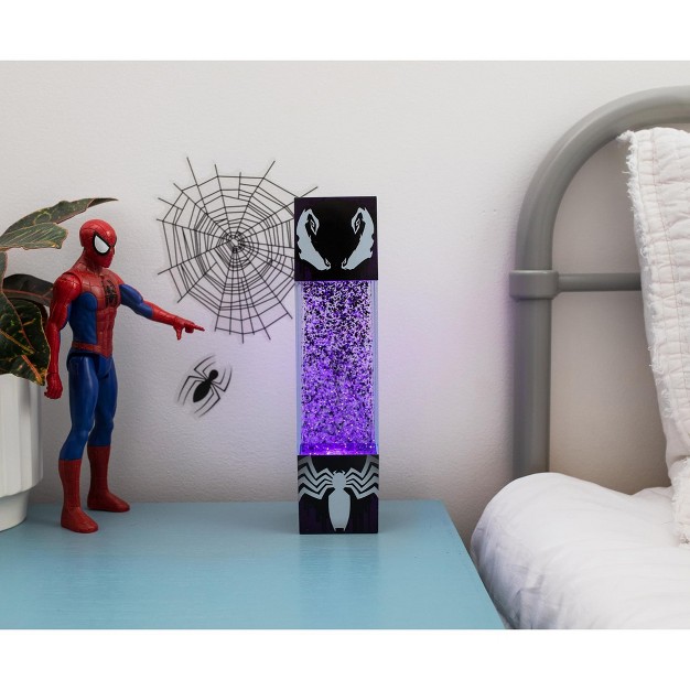 Ukonic Marvel Spider man Venom Glitter Motion Lamp 13 Inches Tall