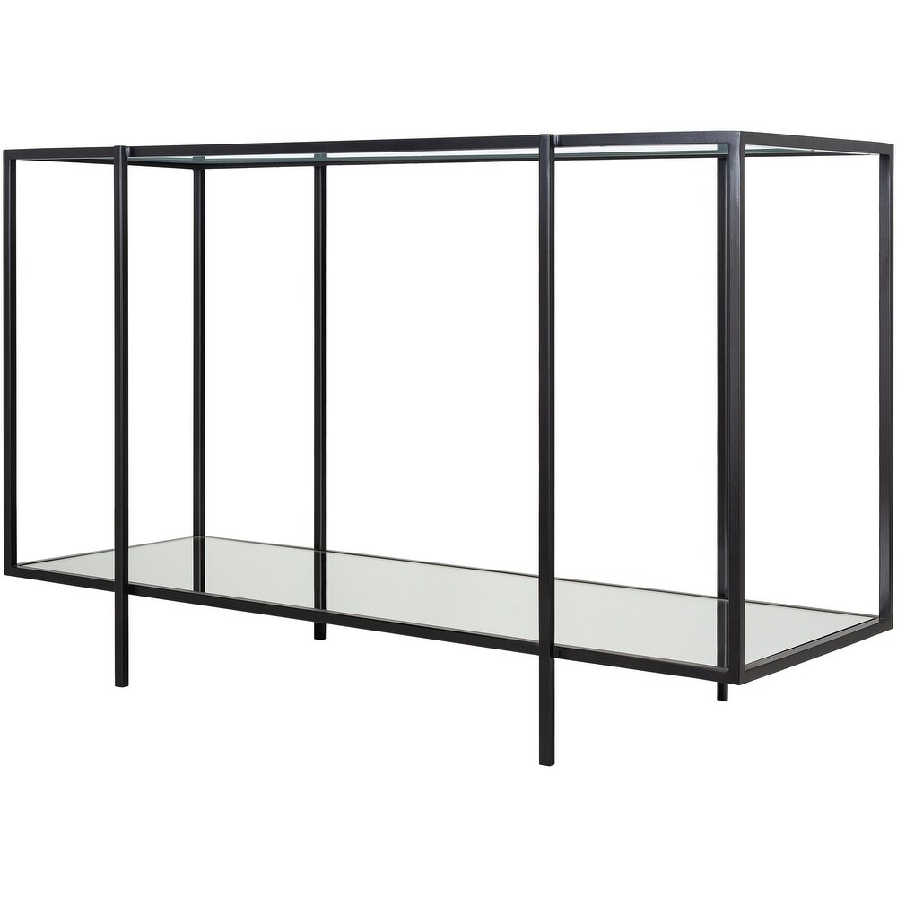 Alecsis Glass Two Tier 30 inch Console Table