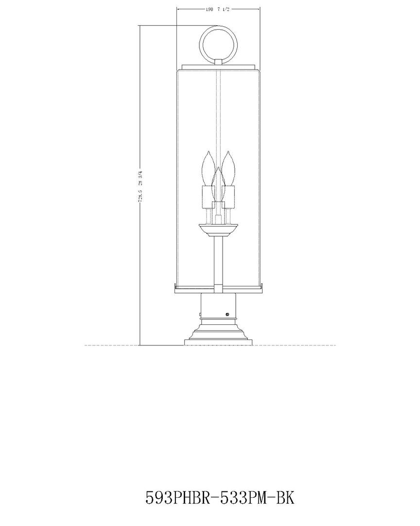 Z-Lite 593PHBR533PMBK