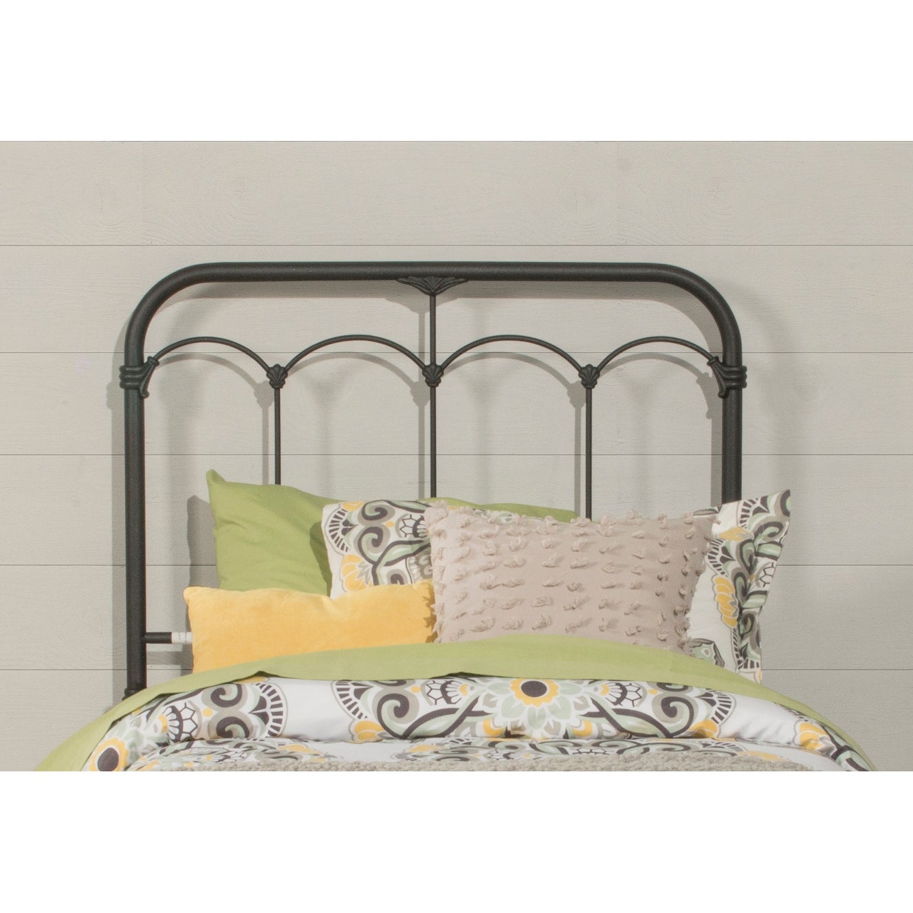 Hillsdale Furniture Jocelyn Metal Headboard Only， Black Sparkle - - 28116625